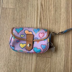 Dooney & Bourke 2000s Heart Print Wristlet